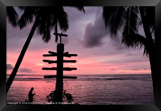 Polynesian Sunset Framed Print by Errol D'Souza
