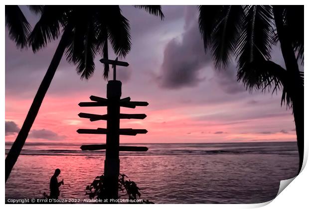 Polynesian Sunset Print by Errol D'Souza
