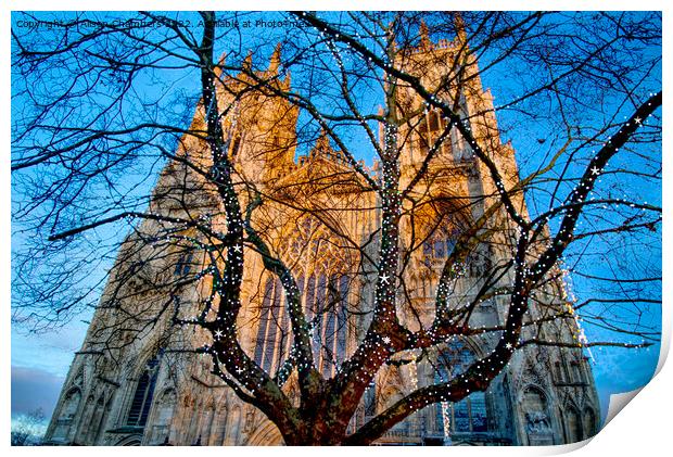 York Minster At Christmas  Print by Alison Chambers