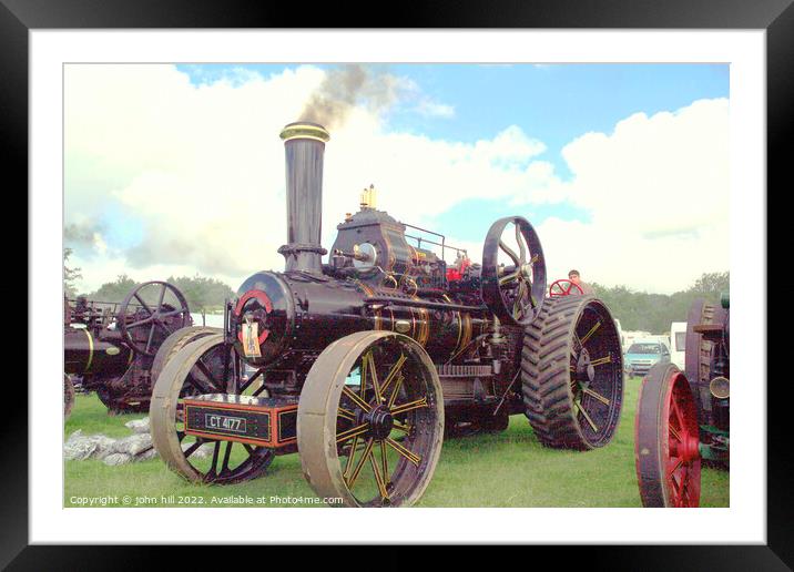 1920 Fowler steam engine. Framed Mounted Print by john hill