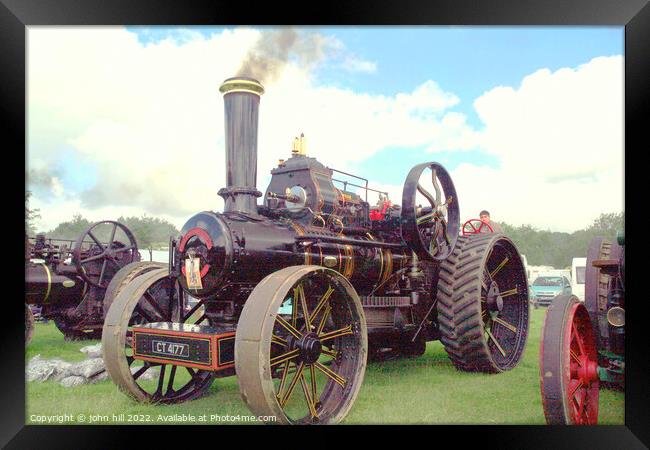 1920 Fowler steam engine. Framed Print by john hill
