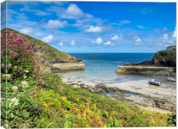 Serenity of Port Issac Canvas Print by Roger Mechan