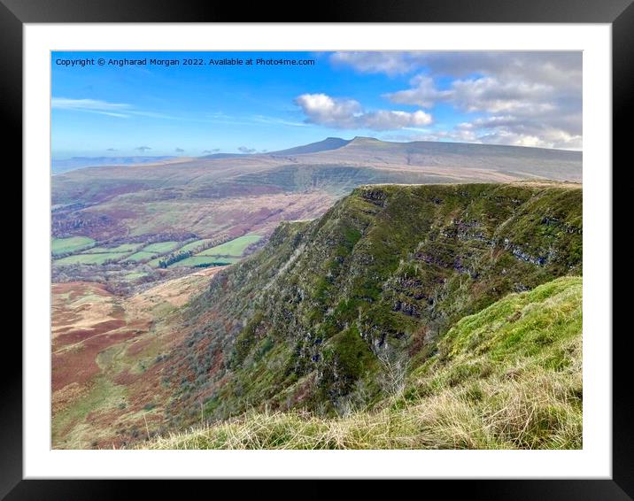 Walking in the Brecon Beacons Framed Mounted Print by Angharad Morgan