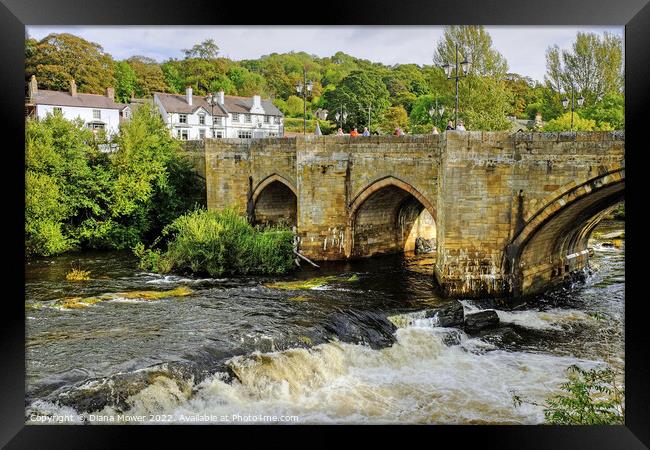 The Bridge over the Dee at Llangollen Framed Print by Diana Mower