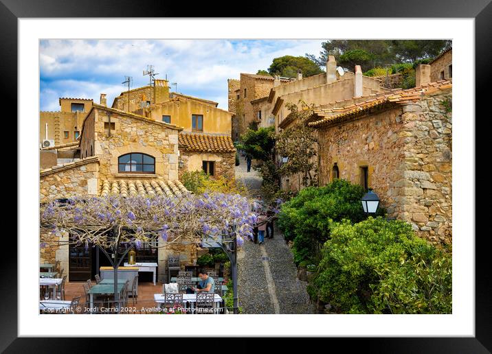 Streets of the historical center of Tossa Orton glow Edition  Framed Mounted Print by Jordi Carrio