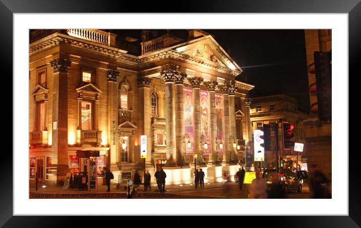 Theatre Royal at Night Framed Mounted Print by Richard Fairbairn