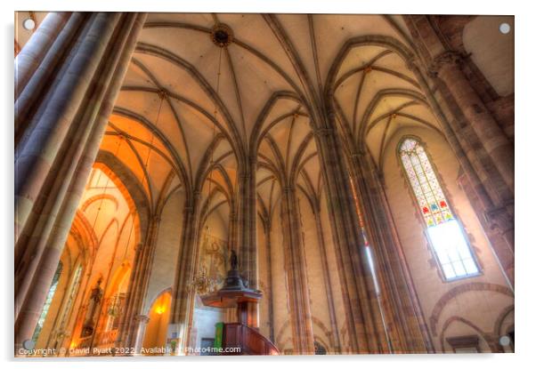 St Thomas Church Strasbourg Acrylic by David Pyatt