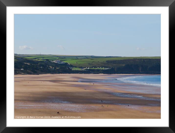 Serenity on Woolacombe Beach Framed Mounted Print by Beryl Curran