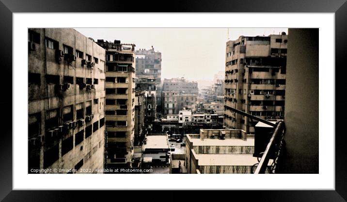 Cairo Downtown Tower Blocks, Egypt Framed Mounted Print by Imladris 