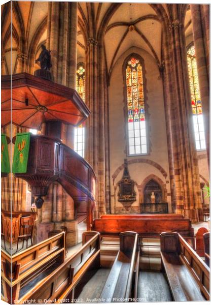 St Thomas Church Strasbourg Canvas Print by David Pyatt