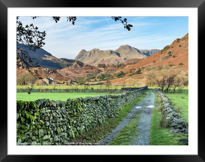 The Langdale Pikes, Cumbria Framed Mounted Print by Photimageon UK