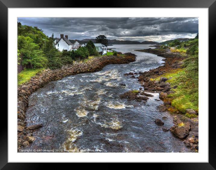 Lochinver River Inver Running To Loch Inver Framed Mounted Print by OBT imaging