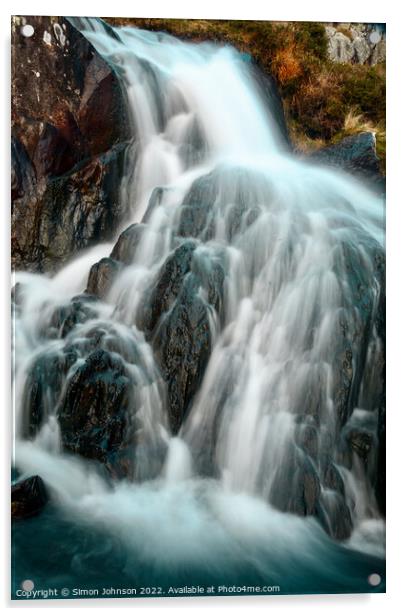 waterfall Acrylic by Simon Johnson