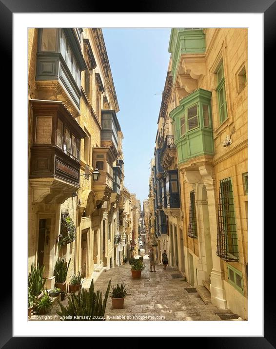 Valletta  Framed Mounted Print by Sheila Ramsey