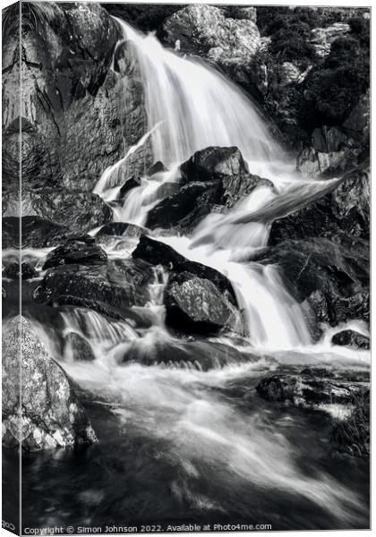waterfall and cascades Canvas Print by Simon Johnson