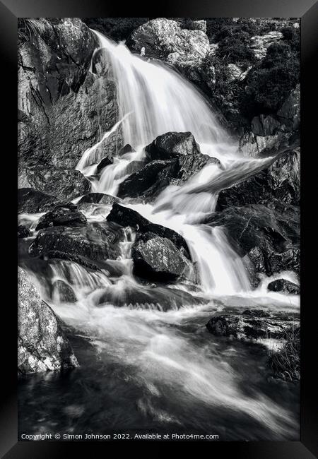 waterfall and cascades Framed Print by Simon Johnson