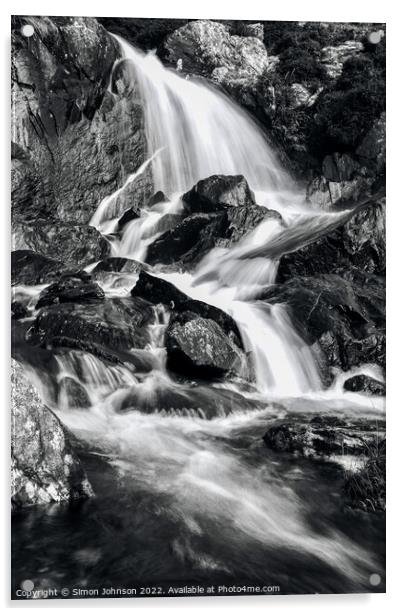 waterfall and cascades Acrylic by Simon Johnson