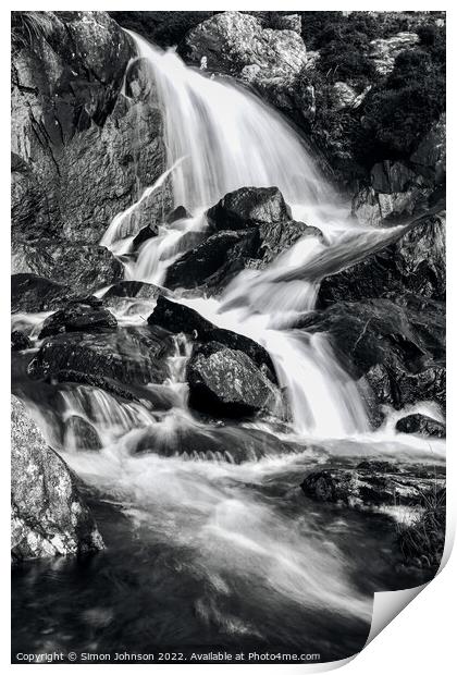 waterfall and cascades Print by Simon Johnson