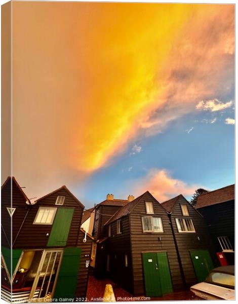 Whitstable Huts  Canvas Print by Debra Gainey