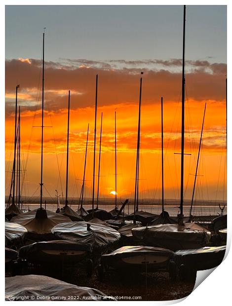 Boat consciousness in Whitstable  Print by Debra Gainey
