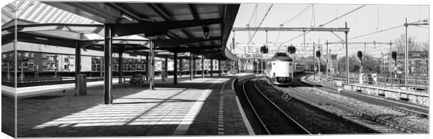 Amsterdam Muiderpoort train station black and white Canvas Print by Sonny Ryse