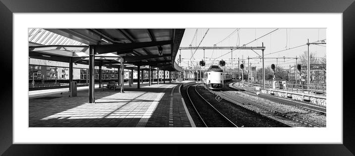 Amsterdam Muiderpoort train station black and white Framed Mounted Print by Sonny Ryse