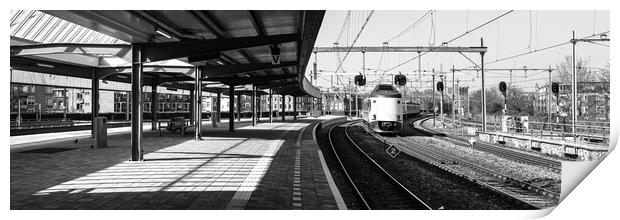 Amsterdam Muiderpoort train station black and white Print by Sonny Ryse