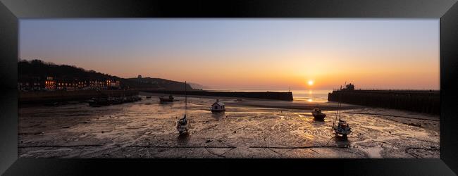 Folkstone Harbour sunrise england Framed Print by Sonny Ryse