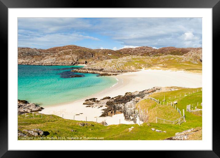 Achmelvich Bay, Sutherland, Scotland Framed Mounted Print by Justin Foulkes