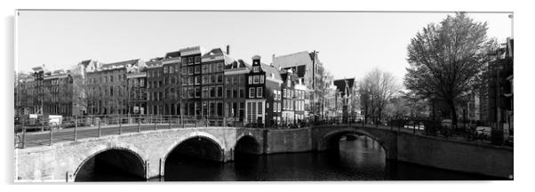 Keizersgratch Emperor's canal Amsterdam black and white Acrylic by Sonny Ryse