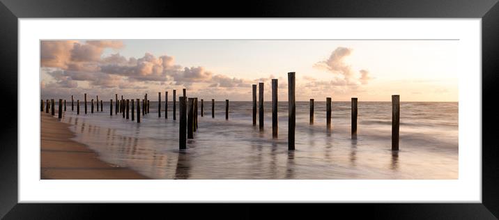 Palendorp Petten Beach Netherlands sunset Framed Mounted Print by Sonny Ryse