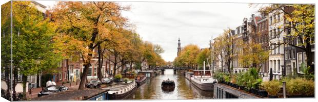 Amsterdam Canal Autumn Holland Netherlands 2 Canvas Print by Sonny Ryse