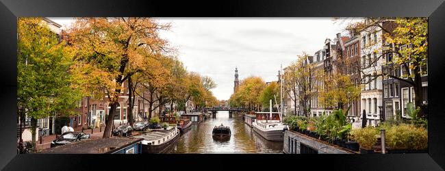 Amsterdam Canal Autumn Holland Netherlands 2 Framed Print by Sonny Ryse