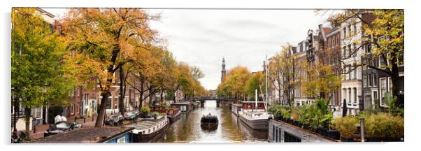 Amsterdam Canal Autumn Holland Netherlands 2 Acrylic by Sonny Ryse