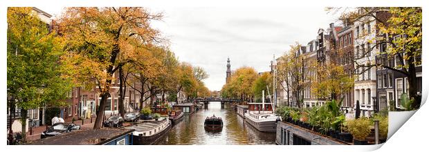 Amsterdam Canal Autumn Holland Netherlands 2 Print by Sonny Ryse