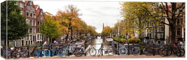 Amsterdam Canal Autumn Holland Netherlands Canvas Print by Sonny Ryse