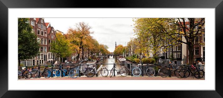 Amsterdam Canal Autumn Holland Netherlands Framed Mounted Print by Sonny Ryse