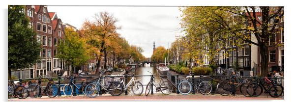 Amsterdam Canal Autumn Holland Netherlands Acrylic by Sonny Ryse