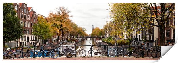 Amsterdam Canal Autumn Holland Netherlands Print by Sonny Ryse