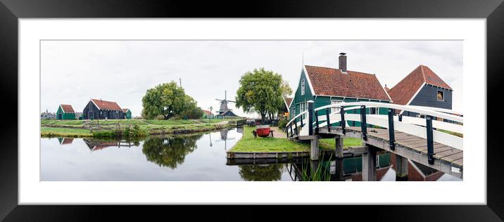 De Zaanse Schans Windmills Holland Netherlands Framed Mounted Print by Sonny Ryse