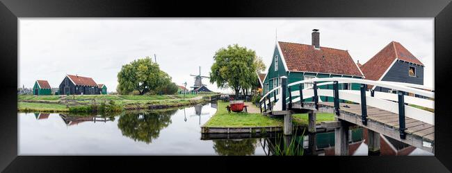 De Zaanse Schans Windmills Holland Netherlands Framed Print by Sonny Ryse