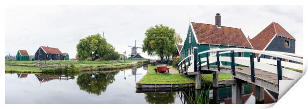 De Zaanse Schans Windmills Holland Netherlands Print by Sonny Ryse