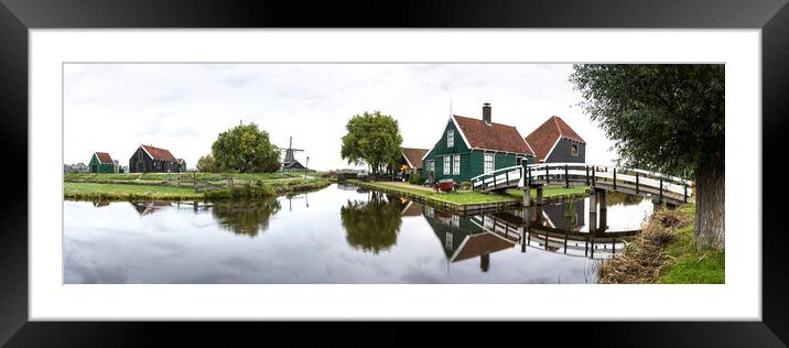 De Zaanse Schans Windmills Holland Netherlands Framed Mounted Print by Sonny Ryse