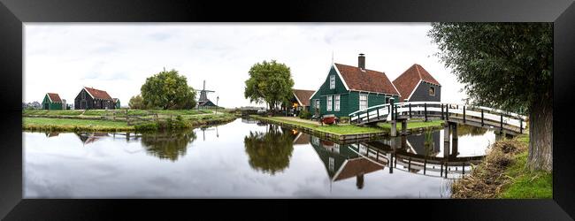 De Zaanse Schans Windmills Holland Netherlands Framed Print by Sonny Ryse