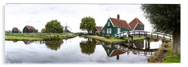 De Zaanse Schans Windmills Holland Netherlands Acrylic by Sonny Ryse
