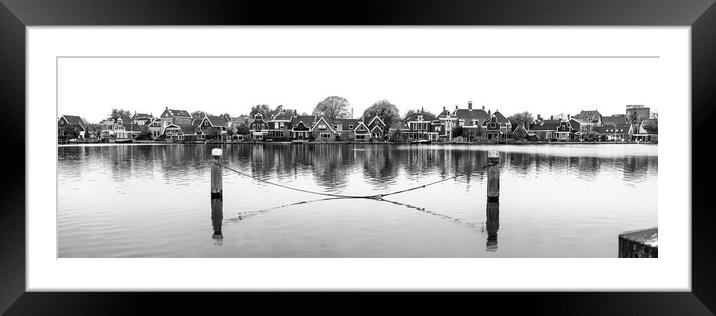 Holland Houses Netherlands Black and white Framed Mounted Print by Sonny Ryse