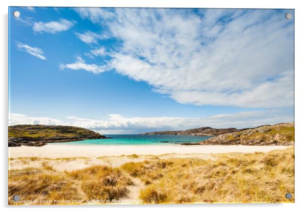 Achmelvich Bay, Sutherland, Scotland Acrylic by Justin Foulkes