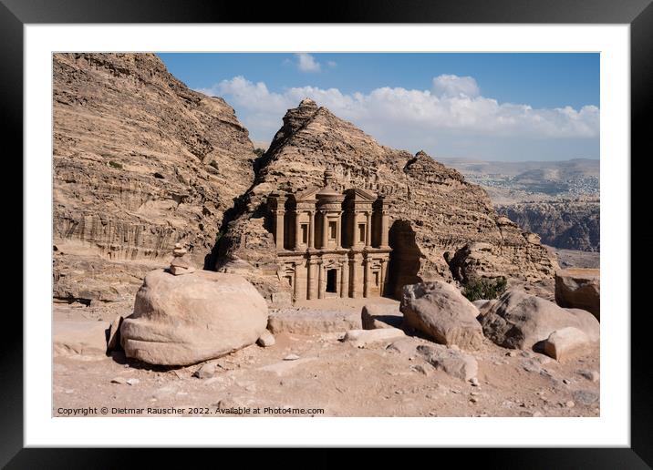 Ad Deir or the Monastery in Petra, Jordan Framed Mounted Print by Dietmar Rauscher