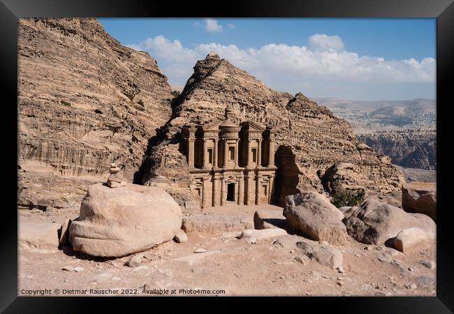 Ad Deir or the Monastery in Petra, Jordan Framed Print by Dietmar Rauscher