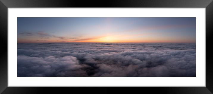 Sunset Above the Clouds Framed Mounted Print by Sonny Ryse